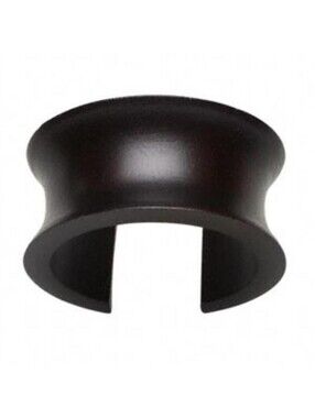 Chunky Dark Brown Avant Garde Wide Wood Cuff Bracelet